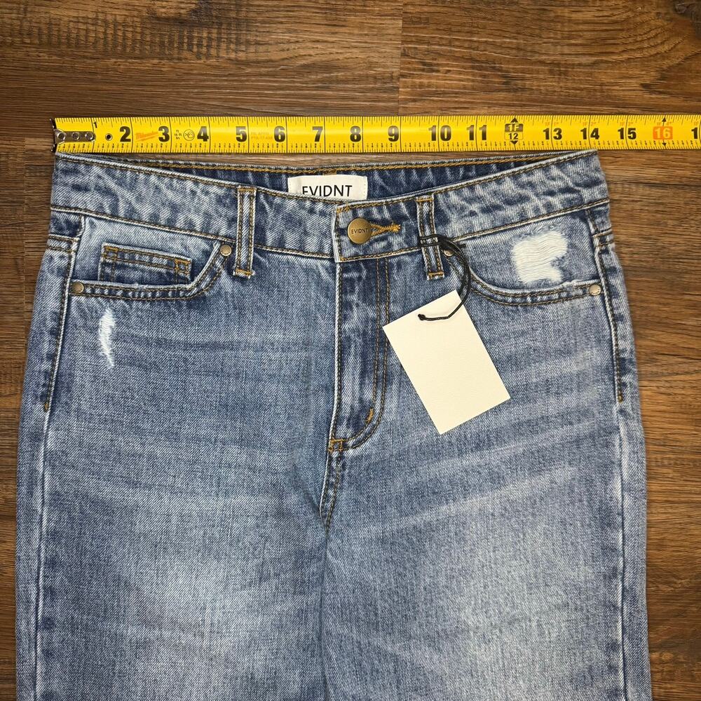EVIDNT Los Angeles Malibu Medium wash distressed Girlfriend Jeans LULUS MSRP $80 - Picture 5 of 15
